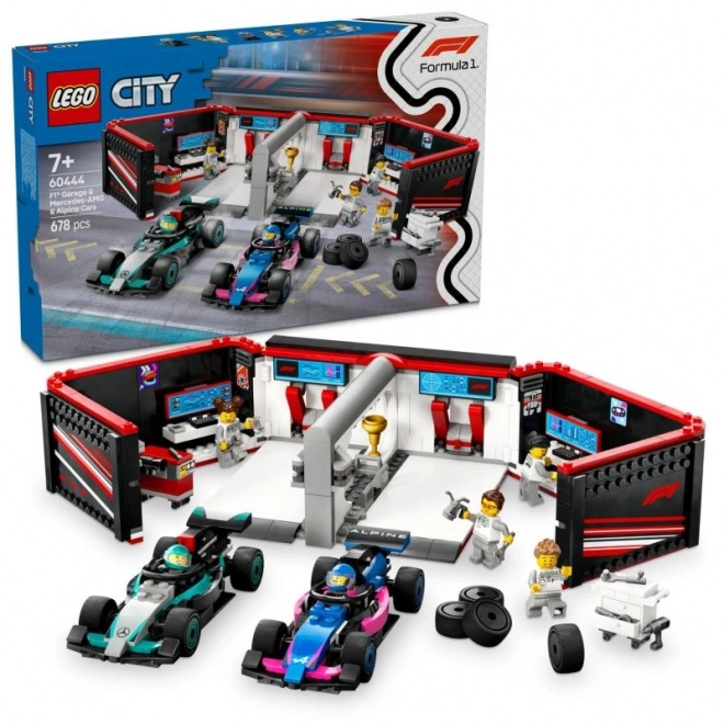 Garage e bolidi Mercedes-AMG e Alpine LEGO City