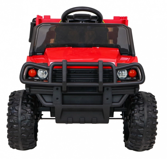 Pick-up agricolo per bambini rosso + telecomando + vagone bagagli + pala + EVA + MP3 LED