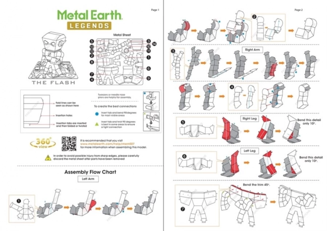 Puzzle 3D Metal Earth Justice League: The Flash