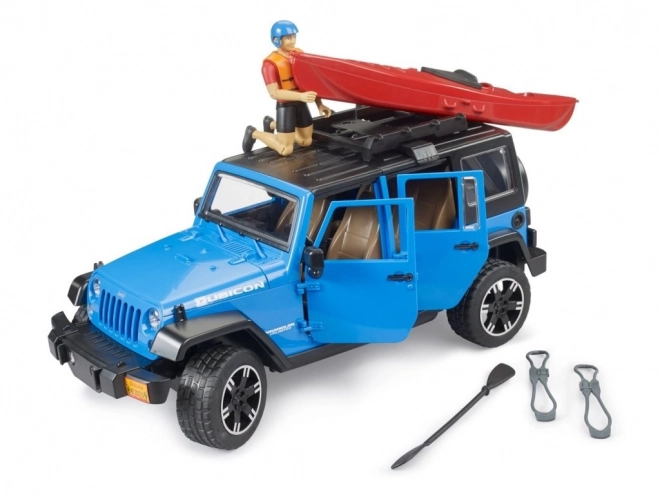 Jeep Wrangler Rubicon con Kayak e Figura