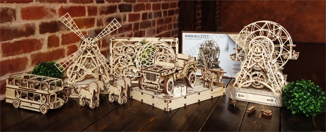 Puzzle 3D Auto Fuoristrada Jeep 4x4 in Legno