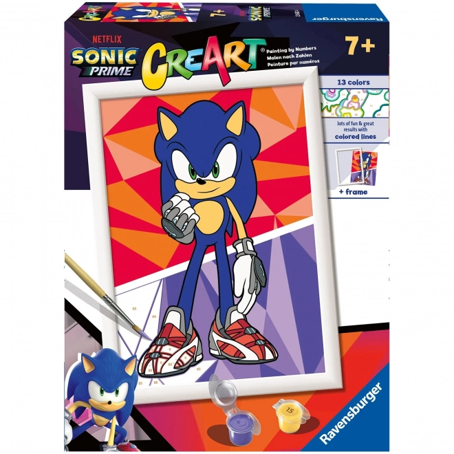 CreArt Sonic Prime Sega Pittura Con Numeri