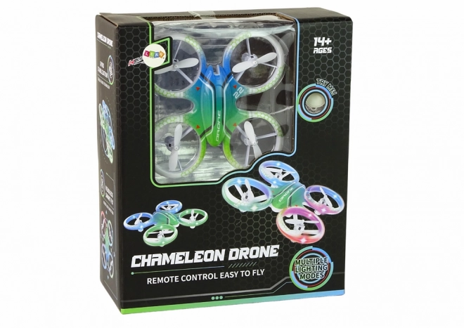Dron colorato con luci a controllo remoto