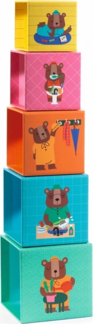 Blocchi puzzle famiglia di orsi
