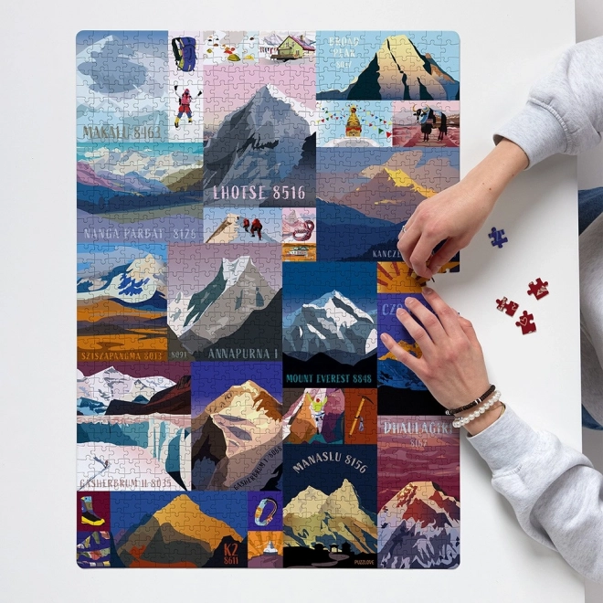 Puzzle 1000 pezzi Puzzlove - Montagne 8000 m s.l.m.