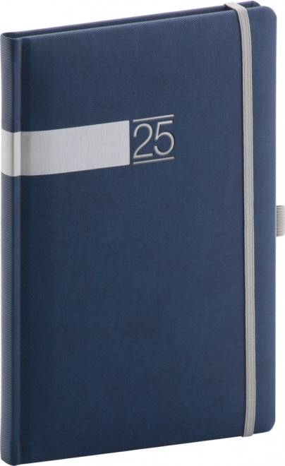 Agenda Settimanale Twill 2025 Blu-Argento