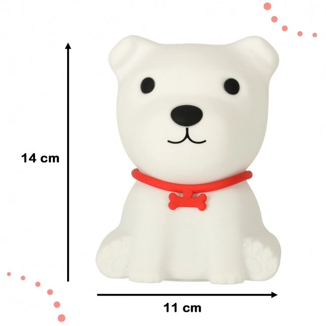 Lampada notturna in silicone per bambini a forma di cagnolino