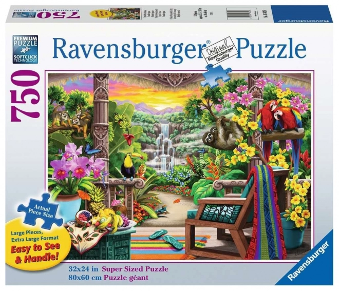 Puzzle Ravensburger 2D Grande Formato: Rifugio Tropicale 750 Pezzi