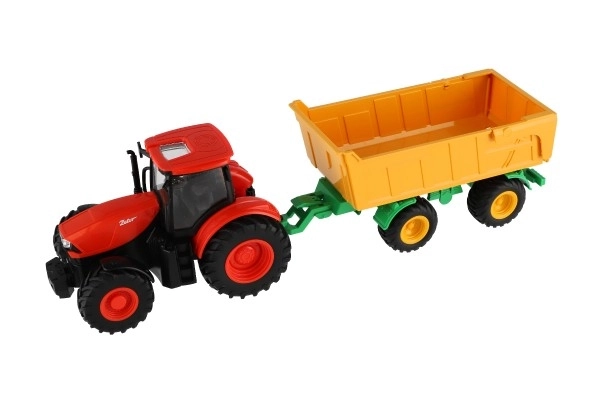 Trattore Zetor RC con rimorchio in plastica 42 cm