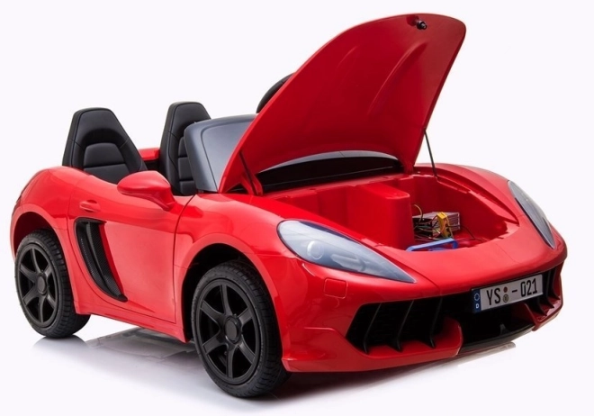 Auto elettrico per bambini rosso lucido