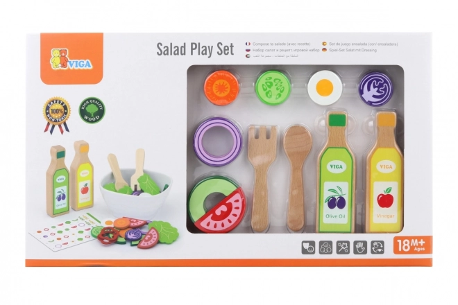 Set insalata in legno per bambini