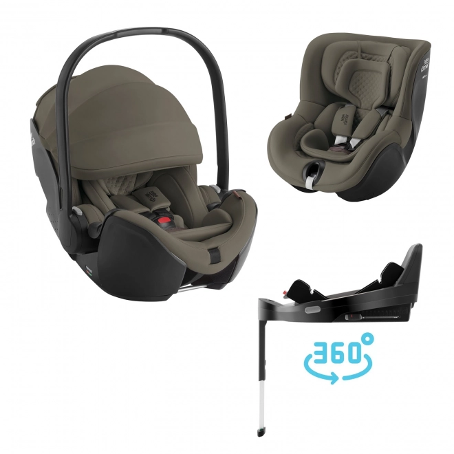 Seggiolino auto Baby-Safe Pro con base Vario 5Z e seggiolino Dualfix 5Z Lux in Urban Olive