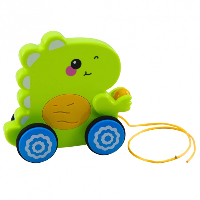 Dinosauro da trainare con suoni e sonaglio per bambini