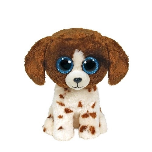Peluche Ty Beanie Boos Cane marrone e bianco - Muddles 15 cm