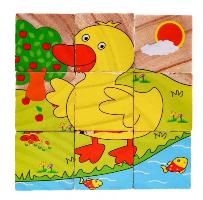 Puzzle Animali in Legno per Bambini 18m+