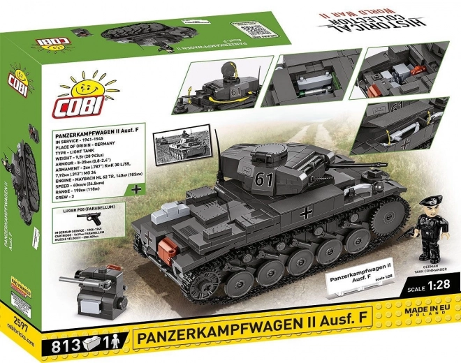 Set di costruzione Panzer II con 813 pezzi