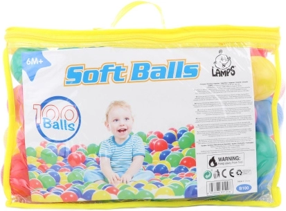 set di 100 palline colorate per piscina a secco e tenda per bambini IPLAY