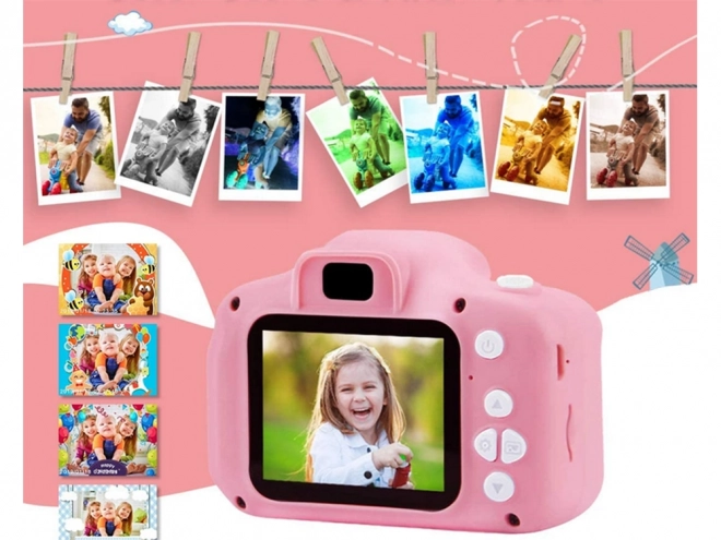 Fotocamera per bambini Unicorno rosa