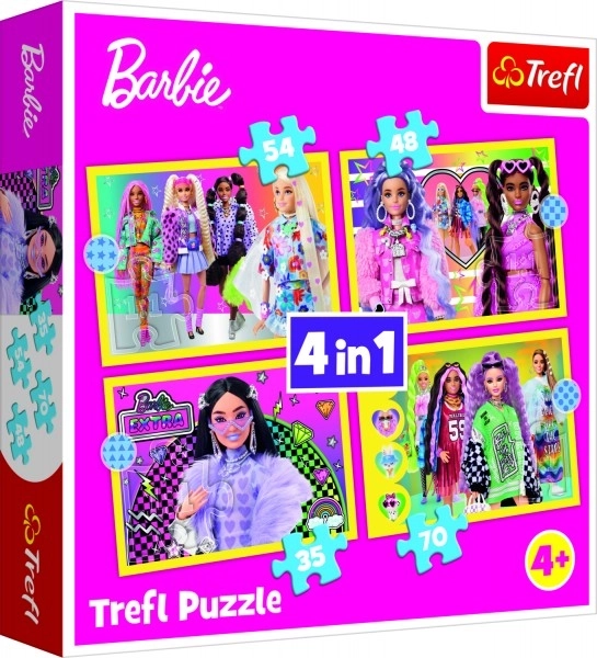 Puzzle 4-in-1 Il Mondo Allegro di Barbie