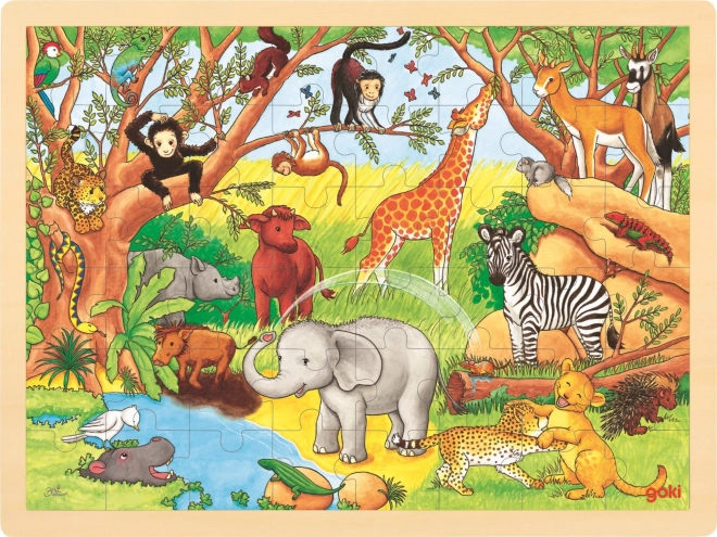 Puzzle giganti in legno Africa