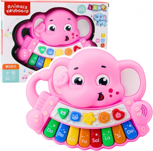 Pianoforte Interattivo Rosa Elefante – Melodie, Scale, Suoni di Animali