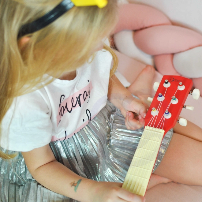 Chitarra in legno con plettro per bambini