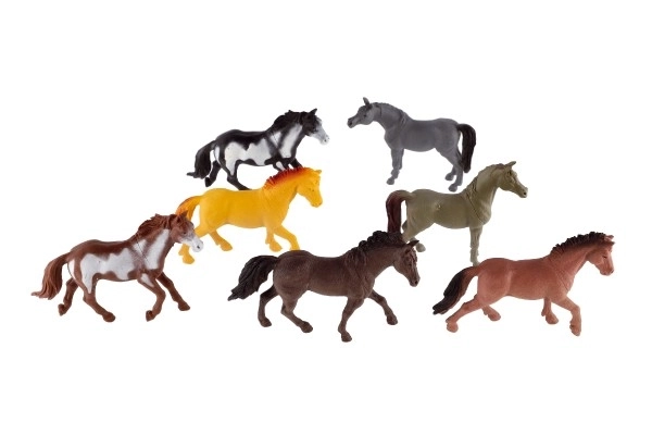 Cavallo in plastica 13-15cm colori assortiti 12 pezzi in scatola