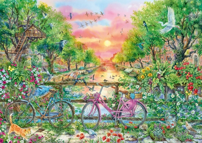 Puzzle Ravensburger canali di Amsterdam 1000 pezzi