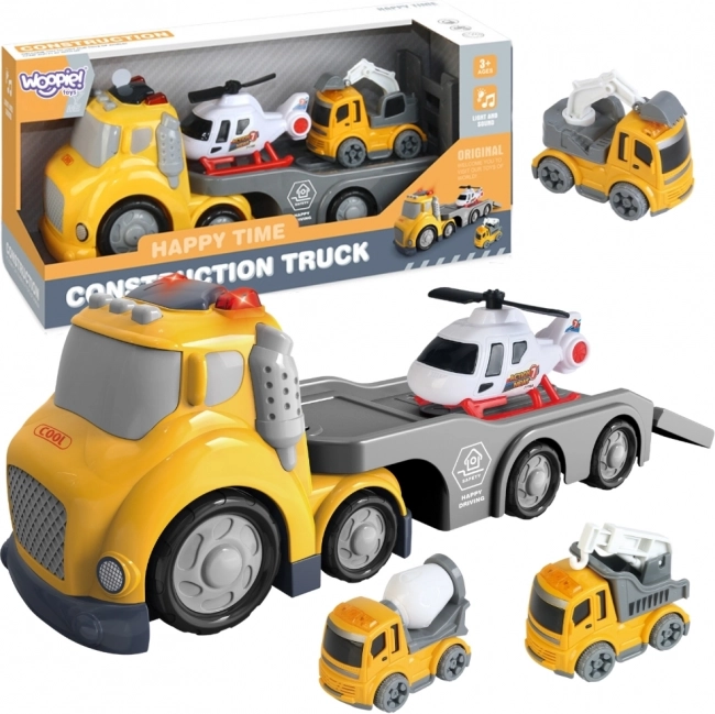 Kit di traino giallo WOOPIE City Truck con effetti luminosi e sonori