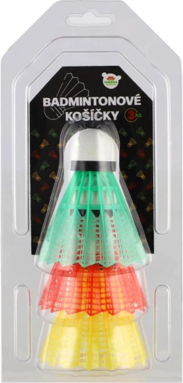 Volani da badminton colorati 3 pezzi