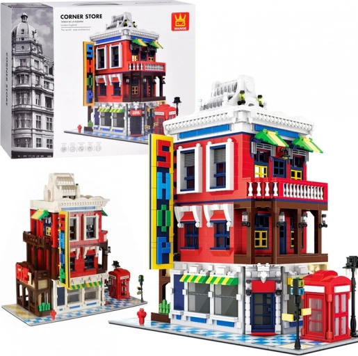 set di costruzione architettura del mondo – negozio d’angolo londinese 2347 pezzi