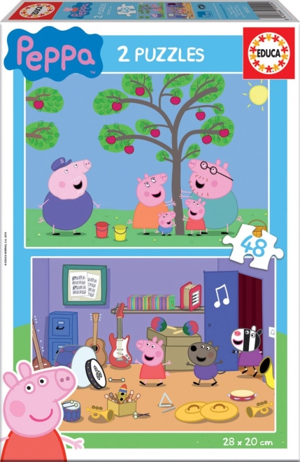 Puzzle Peppa Pig EDUCA 2x48 pezzi