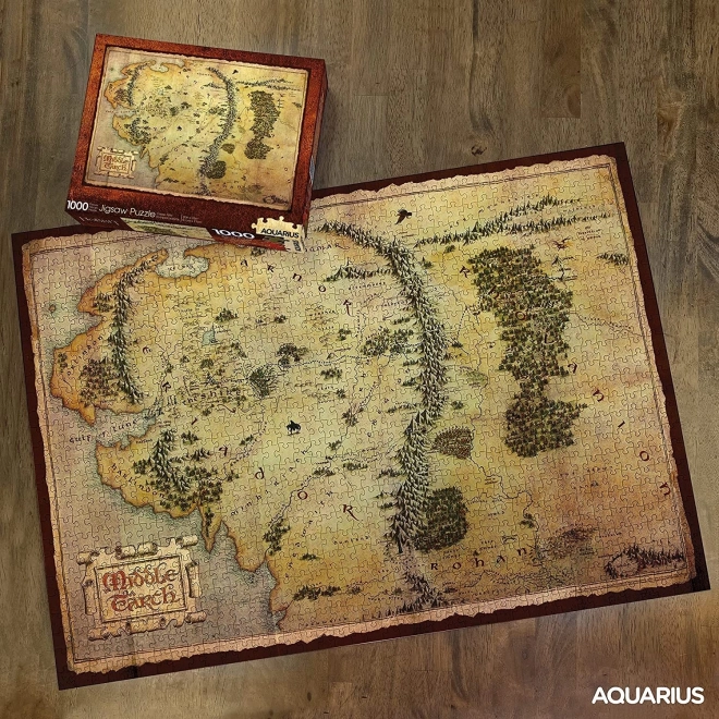 Puzzle AQUARIUS Hobbit: Mappa di Terra di Mezzo 1000 pezzi