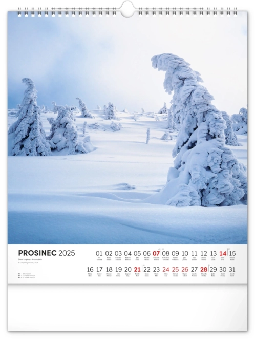 Calendario da parete Krkonoše 2025