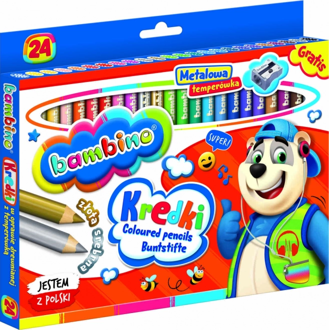 Krediti colorati BAMBINO 24 colori con temperino