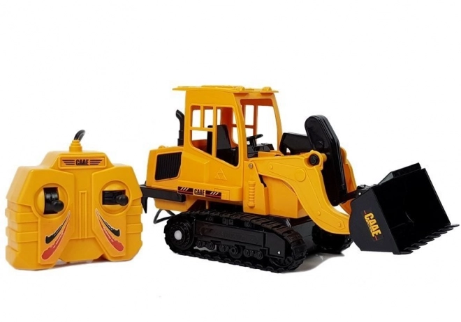 Escavatore bulldozer telecomandato con cingoli 1:36