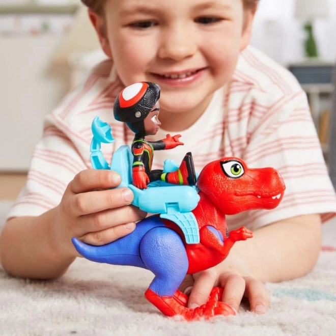 Amici straordinari di Spider-man con dinosauro e accessori