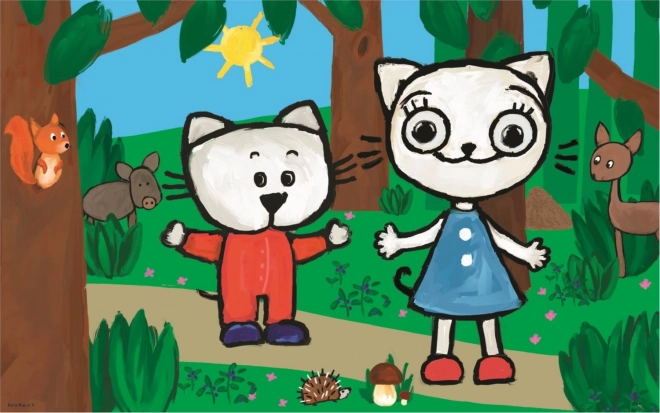 Puzzle Kicia Kocia: Kittykit nel bosco 15 pezzi