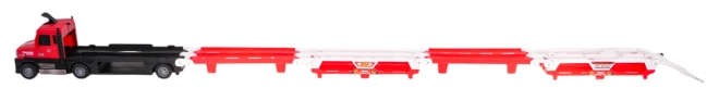 Camion dei veicoli con catapulta interattiva 2 in 1 e accessori rossi – Rosso