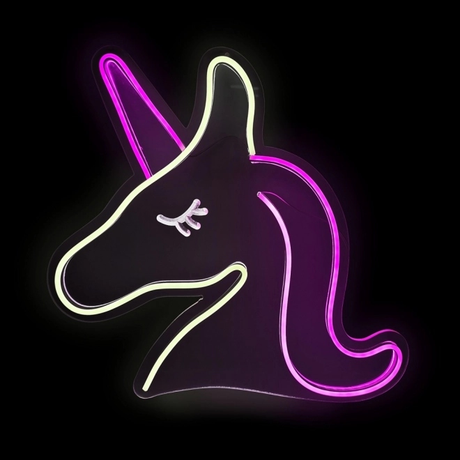 Lampada LED Neon Unicorno Rosa e Bianca