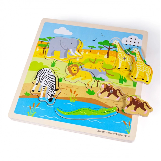 Puzzle Sonoro Safari Bigjigs Toys