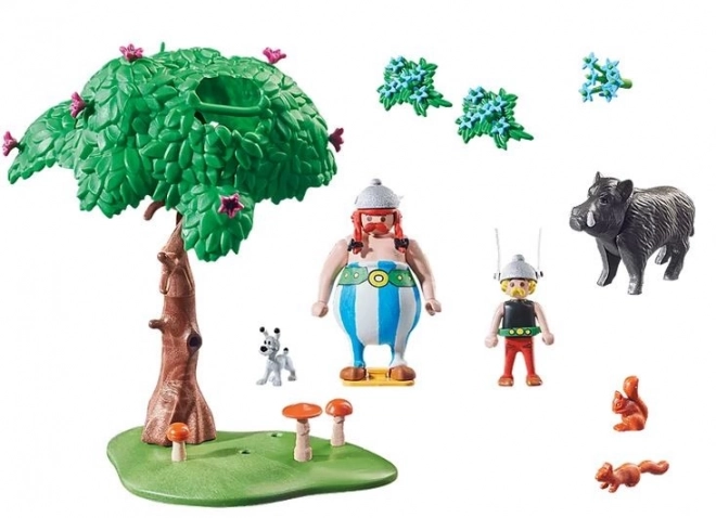 Set con figurine Asterix Caccia al cinghiale