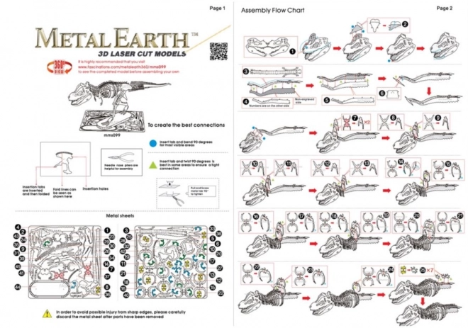 Puzzle 3D T-rex di Metal Earth