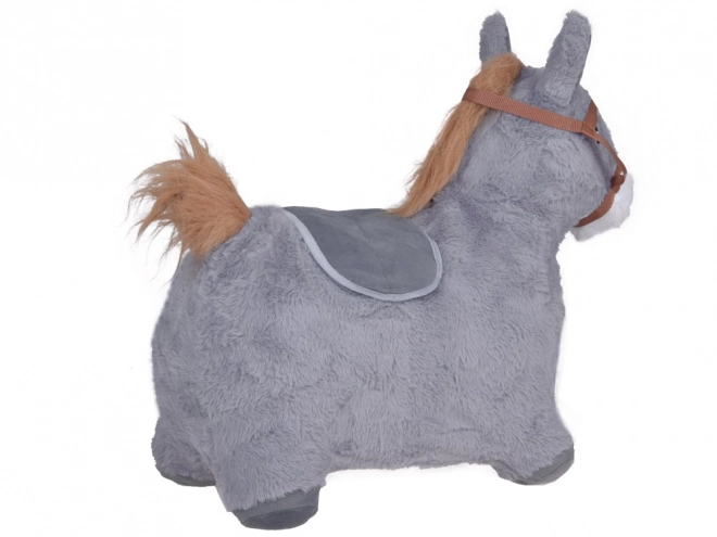 Cavallino Gonfiabile in Peluche per Bambini – Grigio