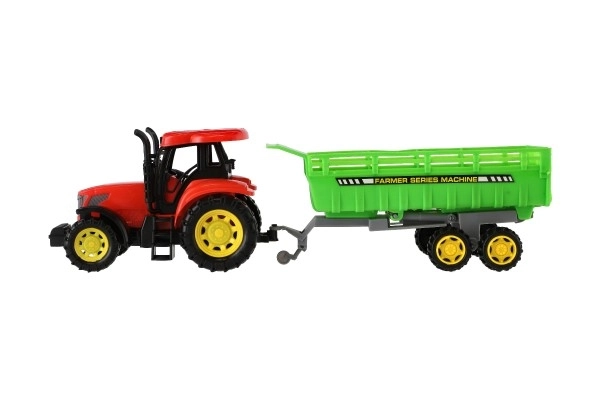 Trattore con Rimorchio in Plastica 35cm a Frizione