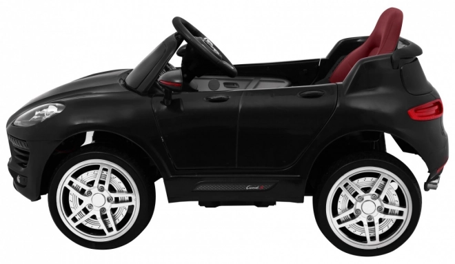 Auto a batteria Turbo-S per bambini nero + telecomando + avvio lento + ruote EVA + radio MP3