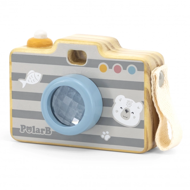 Macchina fotografica in legno