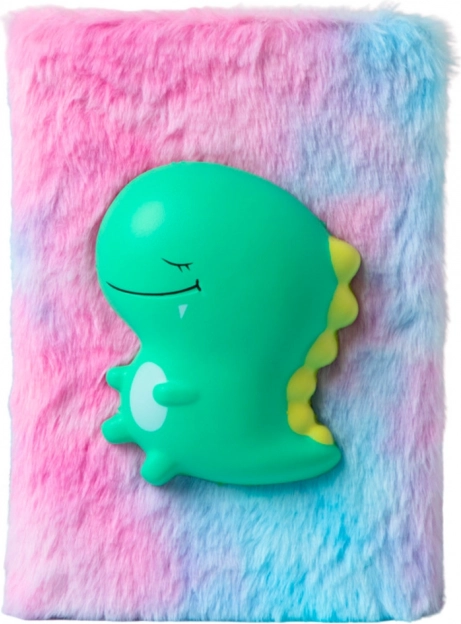 Blocco peluche con dinosauro verde 3D