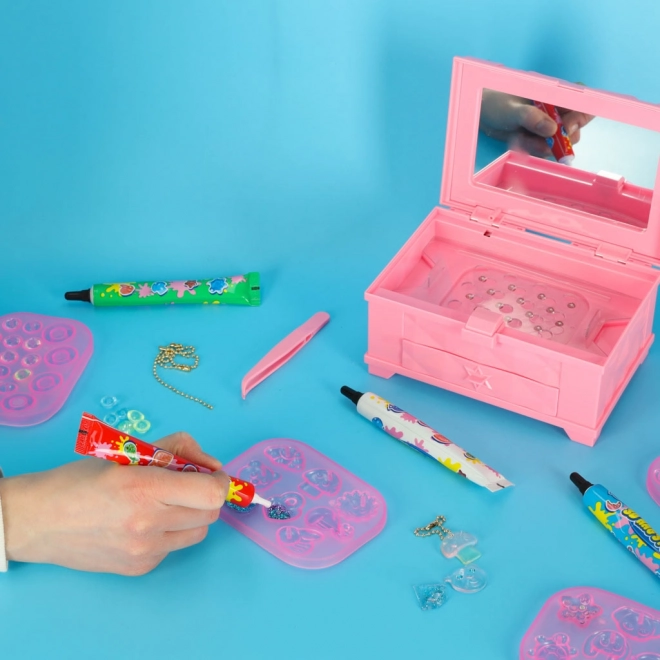 Set creativo per la creazione di gioielli Scatola Magica UV