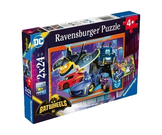 Puzzle 2x24 pezzi Batwheels